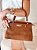 Bolsa Feminina Firenze – Estruturada Caramelo com Fecho Dourado - Imagem 3