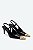 Scarpin Feminino Milão – Preto com Bico Dourado e Salto 7cm - Imagem 3