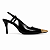 Scarpin Feminino Milão – Preto com Bico Dourado e Salto 7cm - Imagem 1