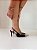 Scarpin Feminino Milão – Preto com Bico Dourado e Salto 7cm - Imagem 2
