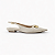 Slingback Feminino Marina – Off White com Detalhe Dourado - Imagem 1