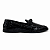 Mocassim Feminino Amanda – Croco Preto com Acabamento Verniz - Imagem 1
