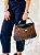 Bolsa Feminina Flávia – Café com Detalhes em Preto e Dourado - Imagem 4