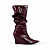 Bota Feminina Zoe – Marsala Cano Médio com Salto Anabela - Imagem 1
