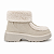 Bota Feminina Adeline – Off White com Pelo e Plataforma - Imagem 1