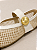 Sapatilha Feminina Pri – Off White em Tela com Detalhe Dourado | Glow Store - Imagem 3
