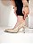 Scarpin Feminino Milão - Baunilha com Bico Dourado e Salto 7 cm | Glow Store - Imagem 5