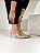 Scarpin Feminino Milão - Baunilha com Bico Dourado e Salto 7 cm | Glow Store - Imagem 8