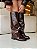 Bota Feminina Lari Café Cano Alto com Fivela | Glow Store - Imagem 5