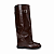 Bota Feminina Lari Café Cano Alto com Fivela | Glow Store - Imagem 1