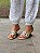 Tamanco Feminino Lia Off - White com Salto 5 cm e Detalhes Dourados | Glow Store - Imagem 2