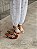 Tamanco Feminino Lia Off - White com Salto 5 cm e Detalhes Dourados | Glow Store - Imagem 6