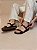 Sandália Feminina Jasmin - Marsala com Aplicações Douradas - Imagem 6