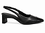 Slingback Feminino Lucca - Preto Bico Quadrado com Ponteira em Verniz - Imagem 1