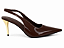 Scarpin Mônaco Café - Verniz Salto Dourado 7 cm | Glow Store - Imagem 1