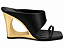 Tamanco Feminino Veneza - Preto com Salto Dourado Escultural 9 cm - Imagem 1