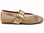 Sapatilha Feminina Malu - Ouro Light em Tela com Fivela - Imagem 1
