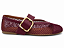 Sapatilha Feminina Malu - Marsala em Tela com Fivela - Imagem 1