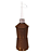 Almotolia Capacidade 250ml (Marrom) Plástica Bico Reto Graduada Âmbar / Unidade - J. Prolab - Imagem 1