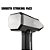 Martelo Com Cunha Reta E Cabo De Fibra De Vidro (1,8 Kilos) 4 Libras Tb-H1-1bs-F4 - ToughBuilt - Imagem 3
