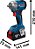 Chave De Impacto Gds 18v-350 + Carregador E 2 Bat 4ah - Bosch - Imagem 3