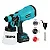 Pistola De Pintura A Bateria 21v Tinta Fast Charger 3 Bicos Cor Azul-turquesa - Imagem 1