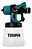 Pistola de pulverização elétrica para pintura hvlp Tssaper TP550 do 800mL cor azul-turquesa 550W - Imagem 4
