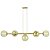 Pendente Jabuticaba Dourado 5 Globos de Vidro Mesa de Jantar - Imagem 9