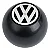 Manopla redonda Emblema VW - furação empi - Imagem 2