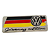 Emblema Plaqueta Decorativa Germany Edition Inox VW - Imagem 1