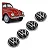 Botões Painel Fusca Cromados Com Logo Vw - Jogo - Imagem 1