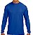 Camiseta em Malha Manga Longa Gola Redonda Cor Azul Royal - Imagem 6