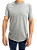 Camiseta Cinza Mescla Malha Manga Curta Gola Redonda - Imagem 1