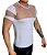 Camiseta Viscolycra Branca Detalhes Tule Illusion - Imagem 1