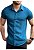 Camisa Viscolinho Azul Jacone - Imagem 1