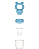 Porta Frutinhas Baby em silicone Ursinho Azul - Buba - Imagem 3