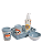 Kit Higiene Baby Bichinhos Nórdicos c/ 5 peças - Plasútil - Imagem 1