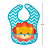 Babador Impermeável com bolso Animal Fun Leão - Buba - Imagem 3