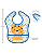 Kit Babador com bolso Cachorrinho e Tigrinho - Buba - Imagem 3