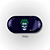 Bandeja De Metal Shape P Green Skull - Imagem 1
