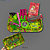 Kit Bandeja Papelito G  - Verde e Rosa - Imagem 1