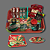 Kit Bandeja Bateu a Larica  - Vermelho e Verde - Imagem 1