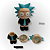 Dichavador De Metal e Acrílico 4 Partes Boneco Rick - Imagem 3