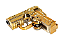 Isqueiro Maçarico Dobrável Fidget Spinner Dourado - Imagem 1
