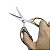 Tesoura Metal Flux School Ouro Envelhecido - Imagem 2