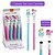 2 Caneta Gel 0.7mm com Carimbo Divertida Cute Gato - 2 Un BRW tinta Azul - Imagem 1