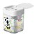 Kit Apontador com Depósito 2 Furos, Borracha e Régua Pequena 15cm Panda BRANCO- Tilibra - Imagem 2