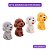 Kit com 4 Borrachas Ponteira Cachorrinhos Peludos | Buendía - Borracha Fofa, Decorativas, Presenteável, - Imagem 3