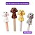 Kit com 4 Borrachas Ponteira Cachorrinhos Peludos | Buendía - Borracha Fofa, Decorativas, Presenteável, - Imagem 2