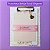Prancheta Estampada A5 + 30 Folhas Decoradas Floral Elegante Kawaii - Imagem 1